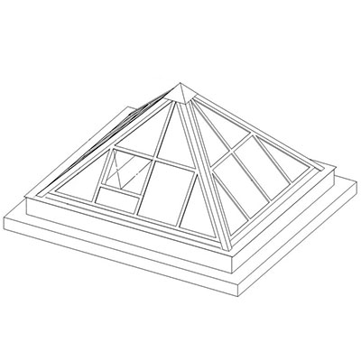 Схема пирамидального каркаса теплицы