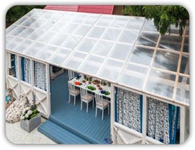 Дизайнерские прозрачные крышы из поликарбоната